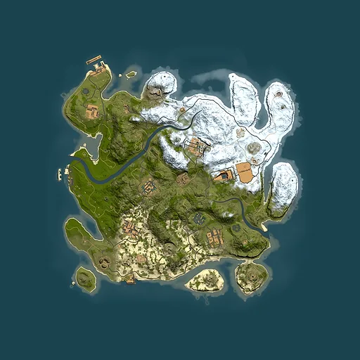Rust map seed 1583647145, 3500x3500m top-down preview