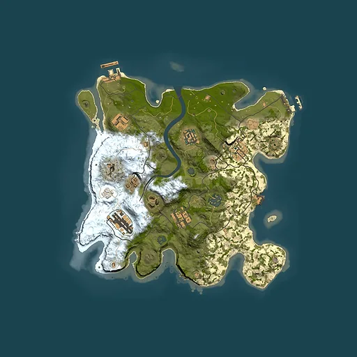 Rust map seed 192112395, 3000x3000m top-down preview