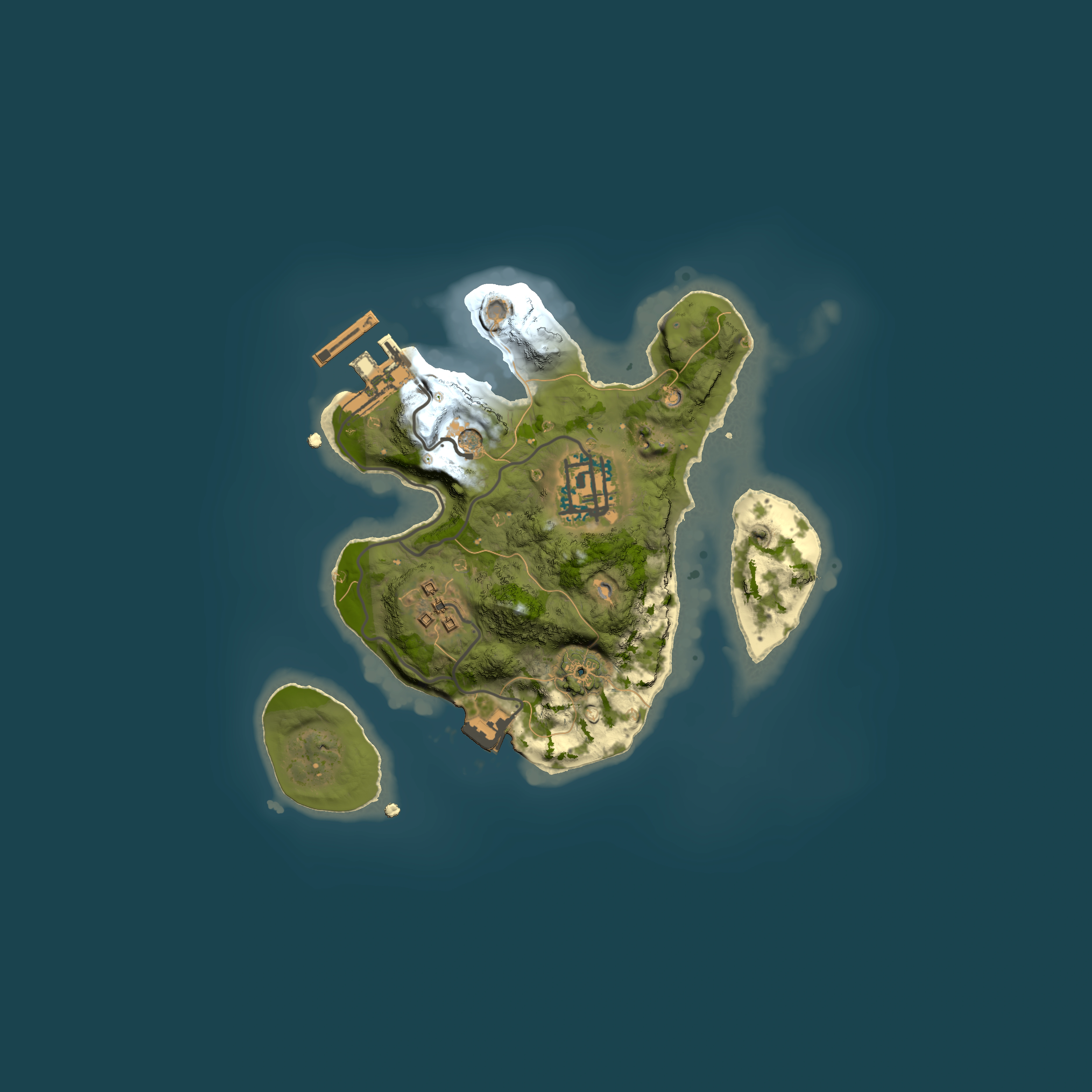 Full top-down render of Rust map seed 1418113785, 2000x2000m