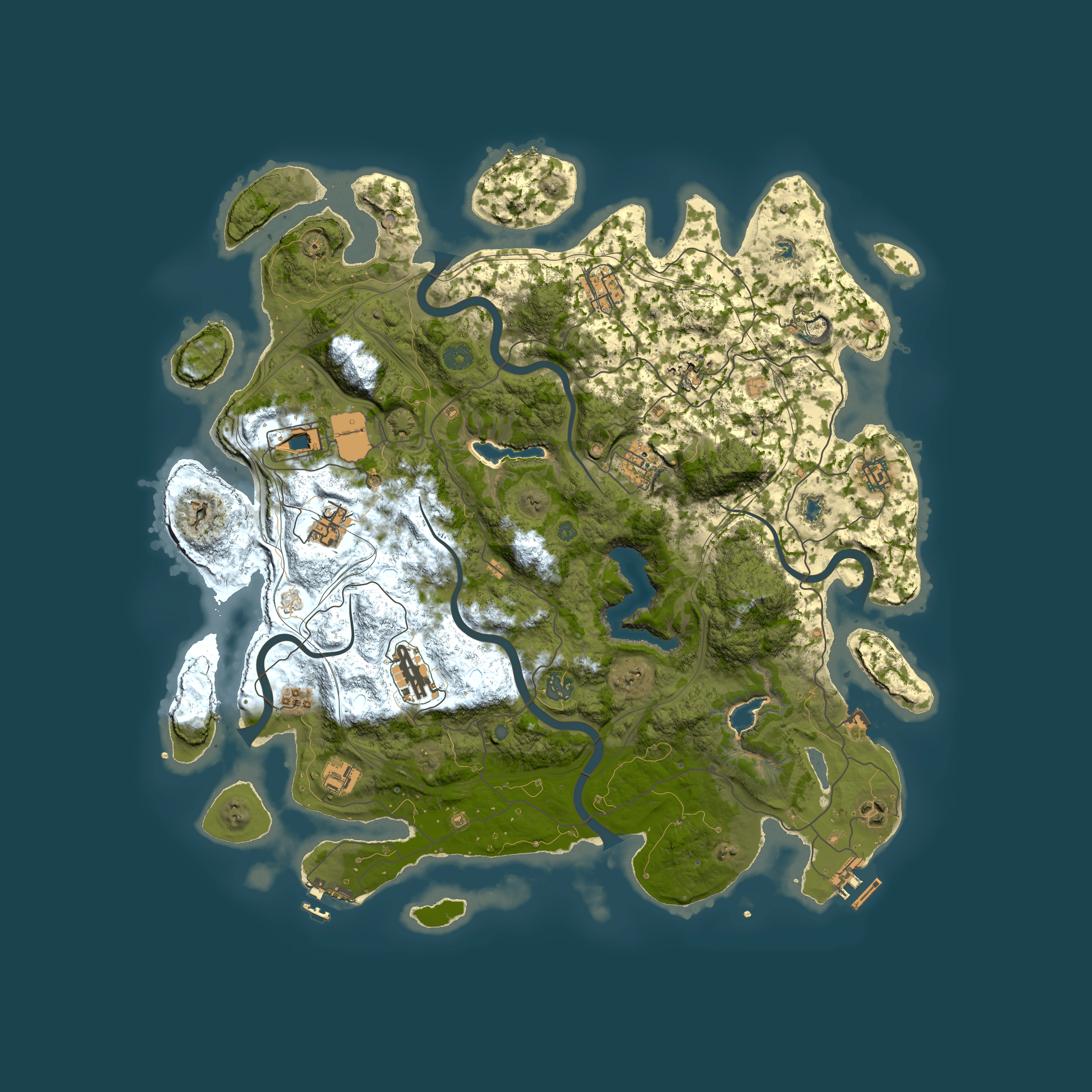 Full top-down render of Rust map seed 1949187791, 4500x4500m