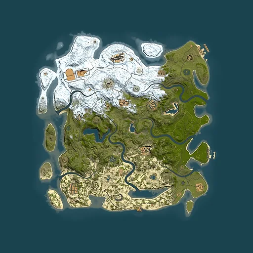 Rust map seed 1256477822, 4500x4500m top-down preview