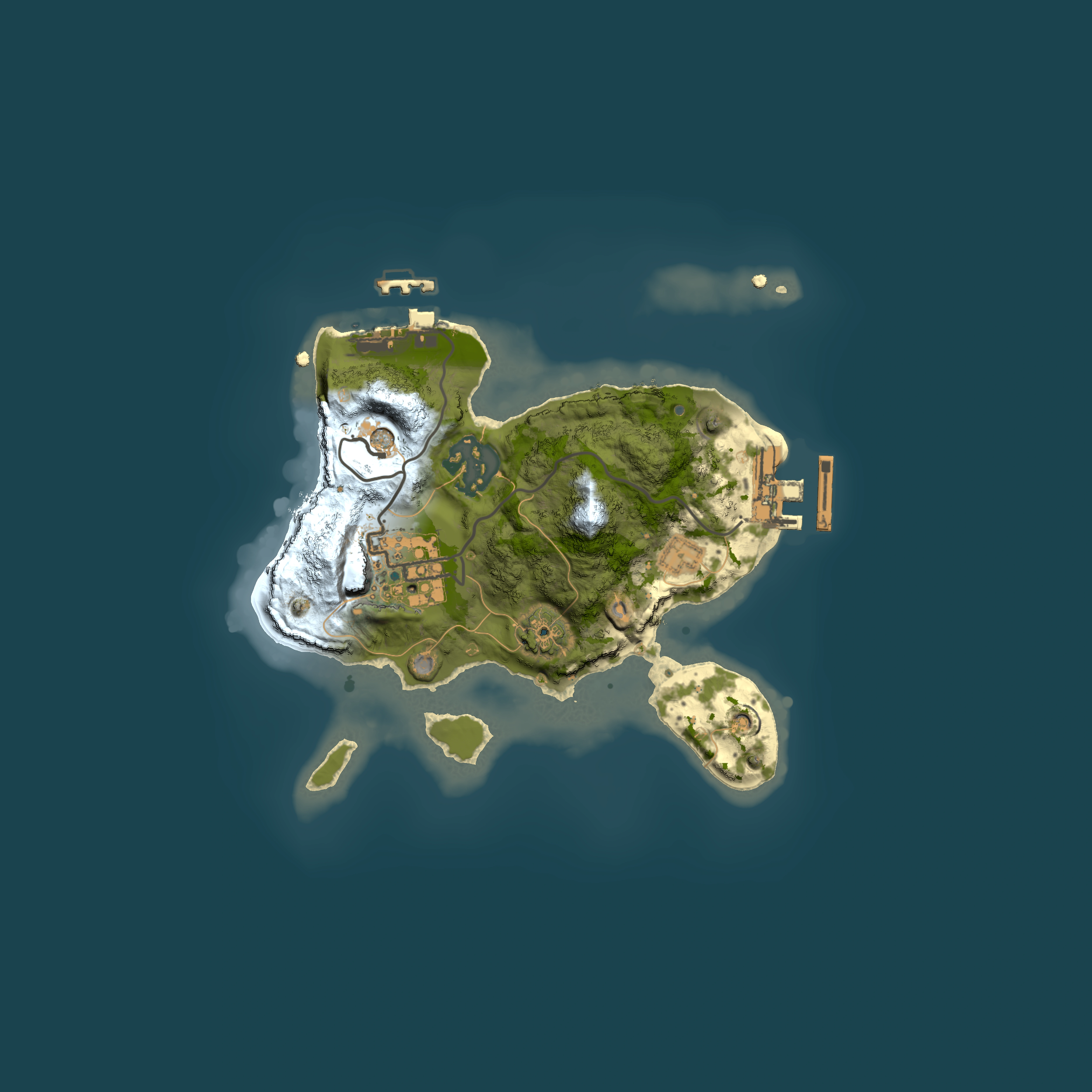 Full top-down render of Rust map seed 1325182826, 2000x2000m