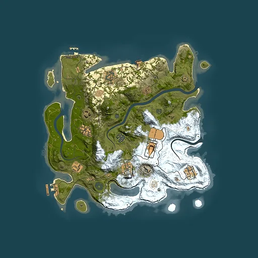 Rust map seed 305896580, 3500x3500m top-down preview