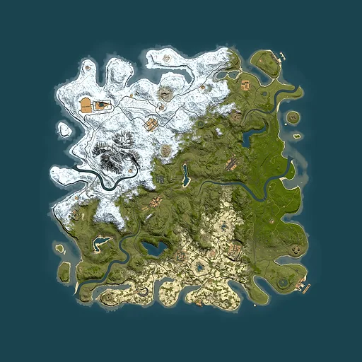 Rust map seed 1632882062, 5000x5000m top-down preview