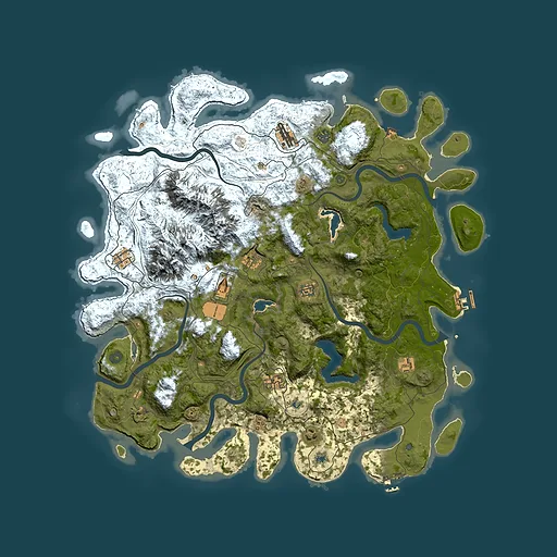 Rust map seed 812210383, 5000x5000m top-down preview