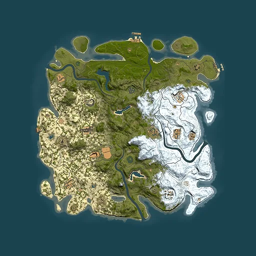 Rust map seed 262210114, 4500x4500m top-down preview