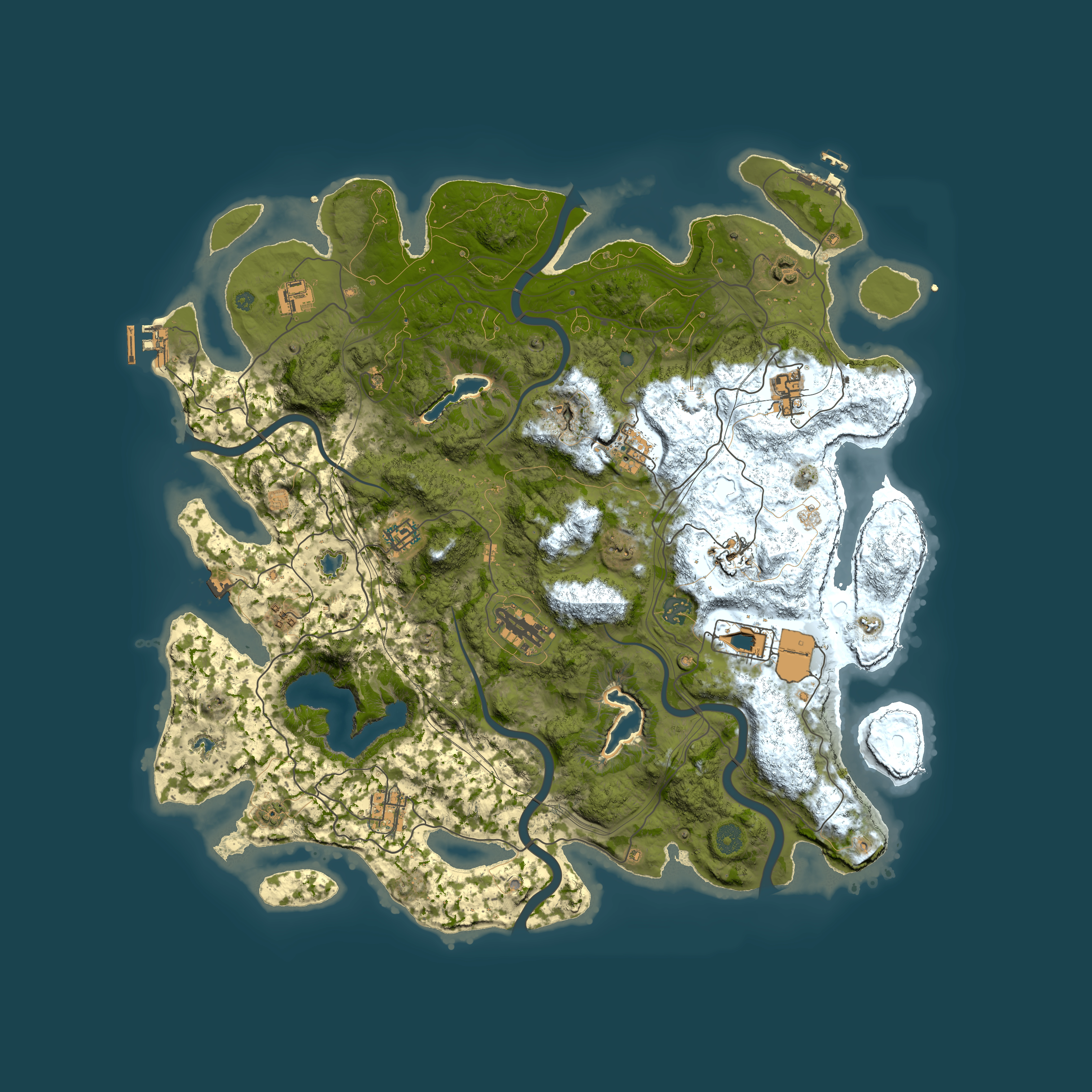 Full top-down render of Rust map seed 1000070234, 4500x4500m