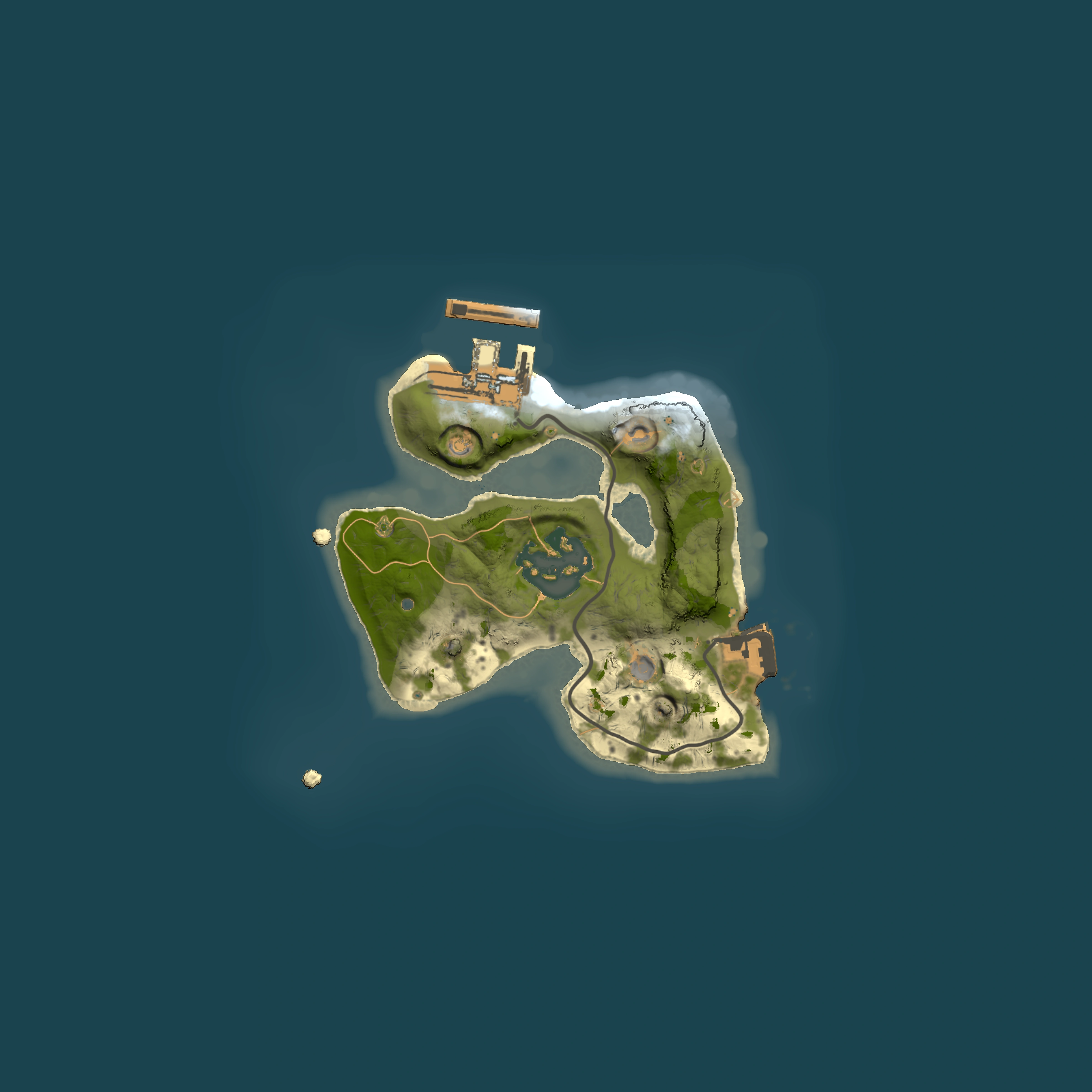 Full top-down render of Rust map seed 51674710, 1500x1500m