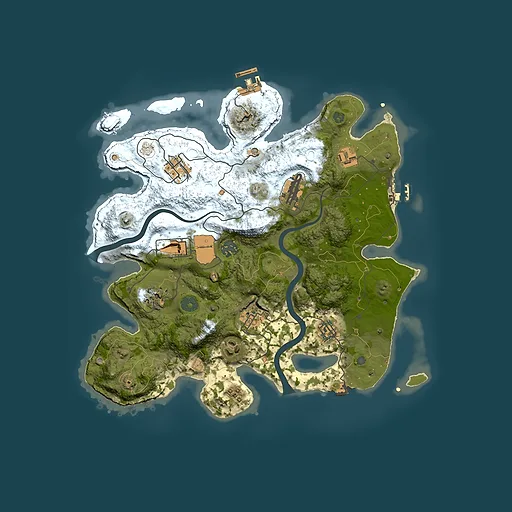 Rust map seed 1923707538, 3500x3500m top-down preview