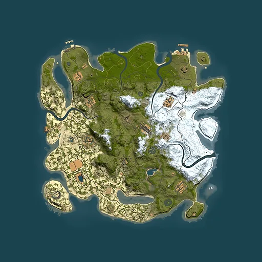 Rust map seed 2104646200, 4000x4000m top-down preview