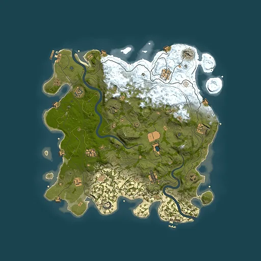 Rust map seed 888614909, 4299x4299m top-down preview