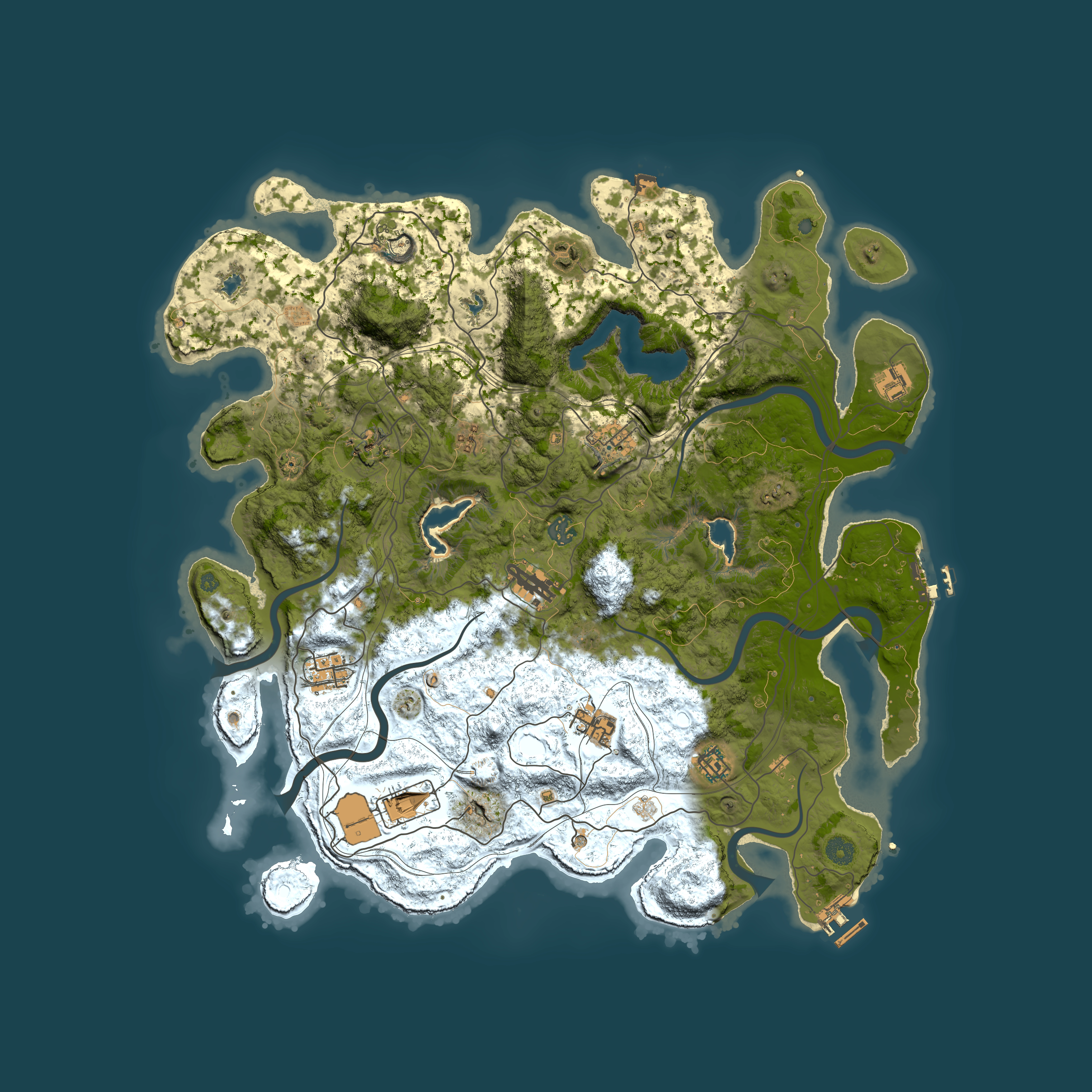 Full top-down render of Rust map seed 2060505867, 4500x4500m