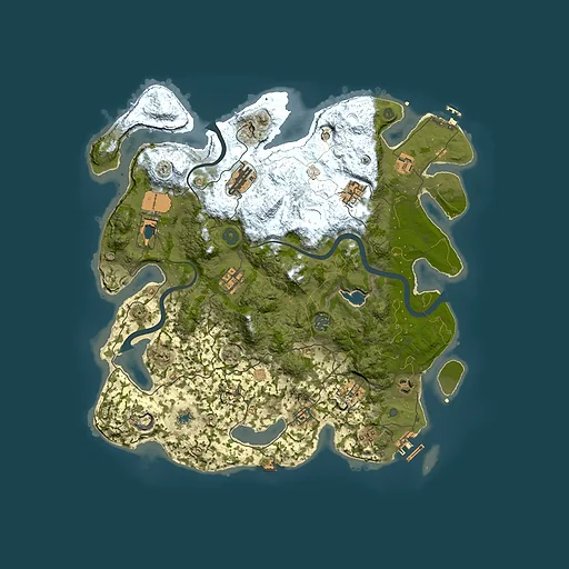 Rust map seed 260227522, 4000x4000m top-down preview
