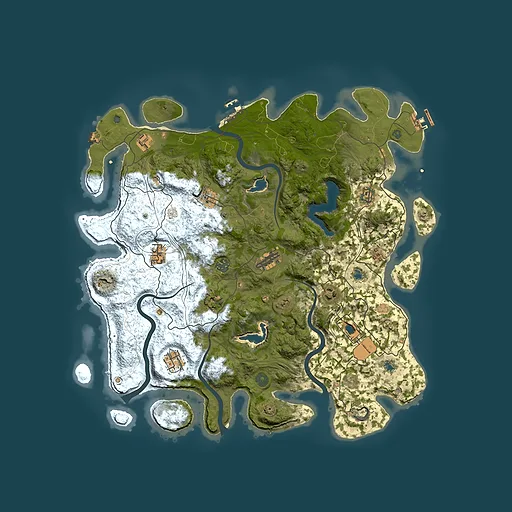 Rust map seed 2110721519, 4500x4500m top-down preview