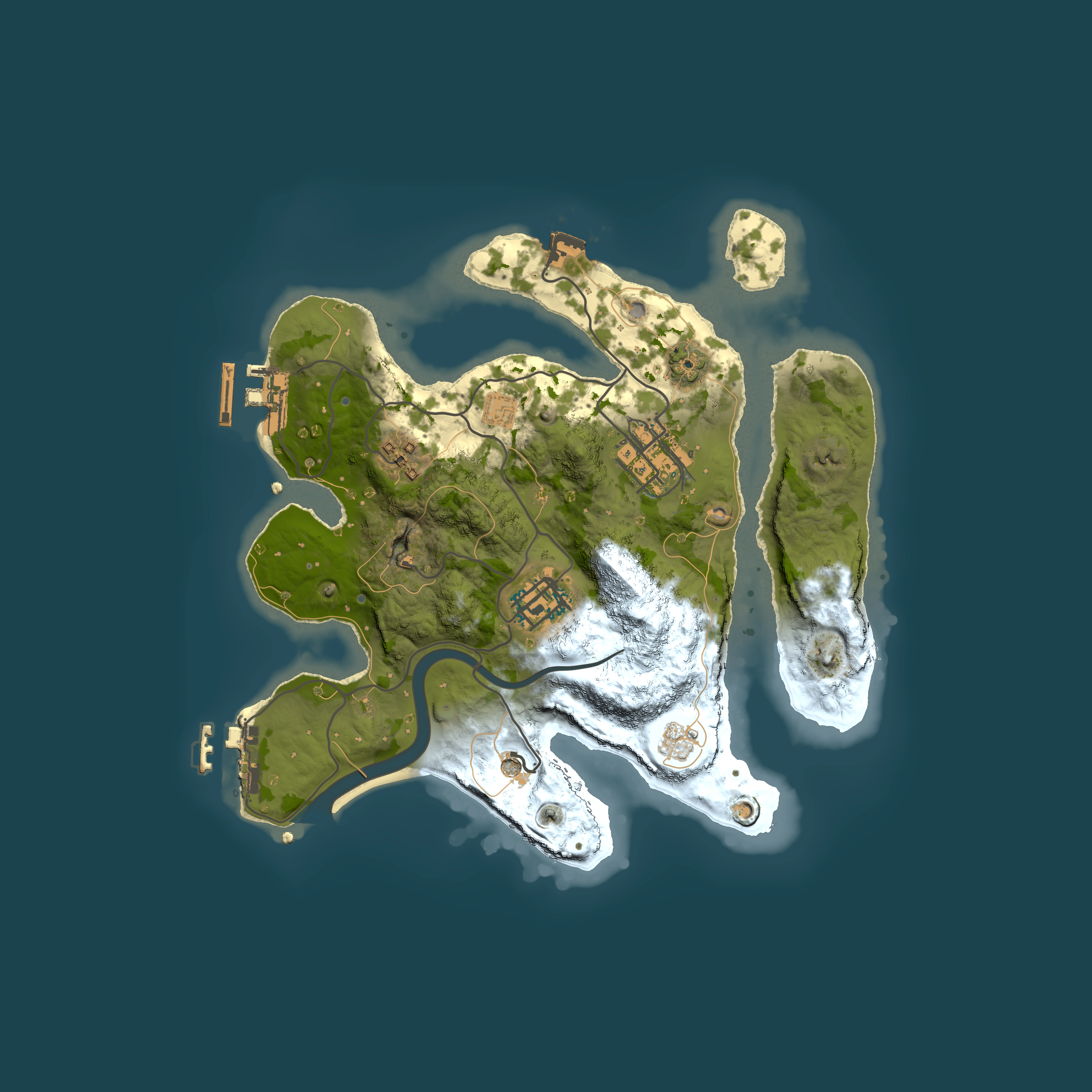 Full top-down render of Rust map seed 63232037, 2500x2500m