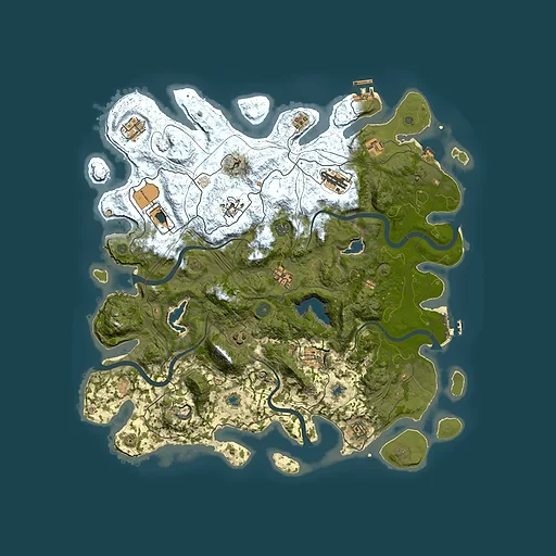 Rust map seed 1907106430, 4500x4500m top-down preview