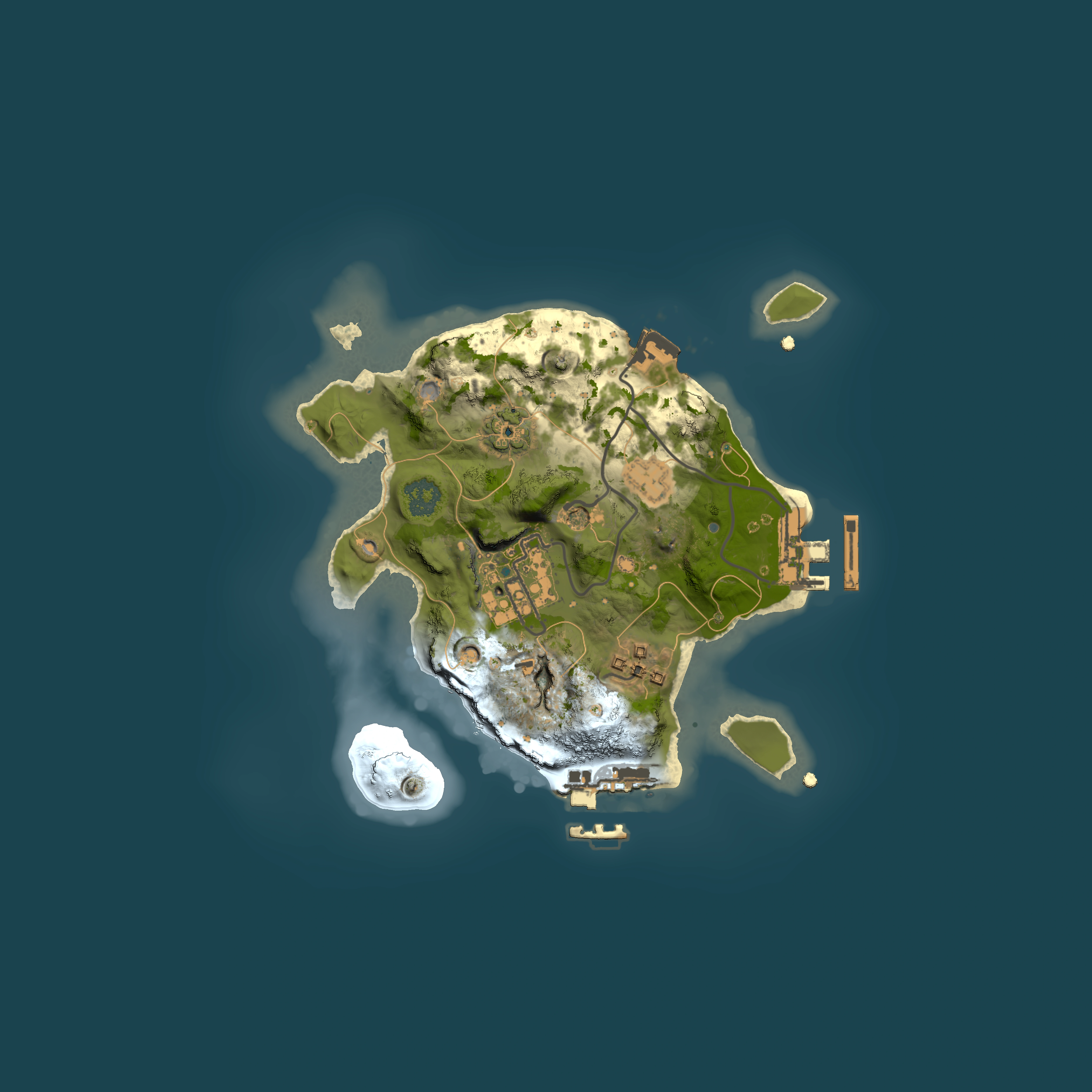 Full top-down render of Rust map seed 2076816500, 2000x2000m