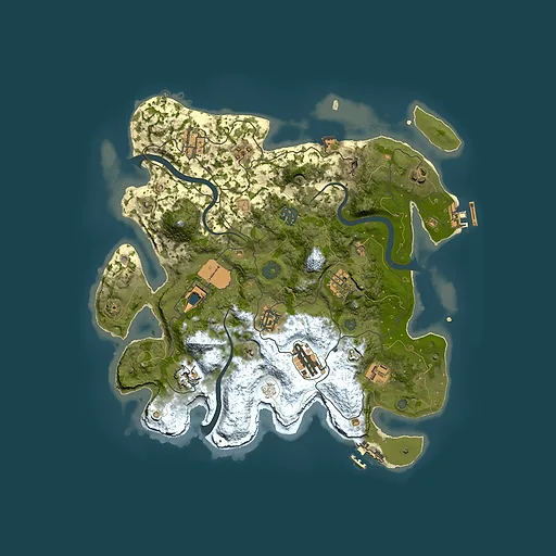 Rust map seed 117528854, 3500x3500m top-down preview