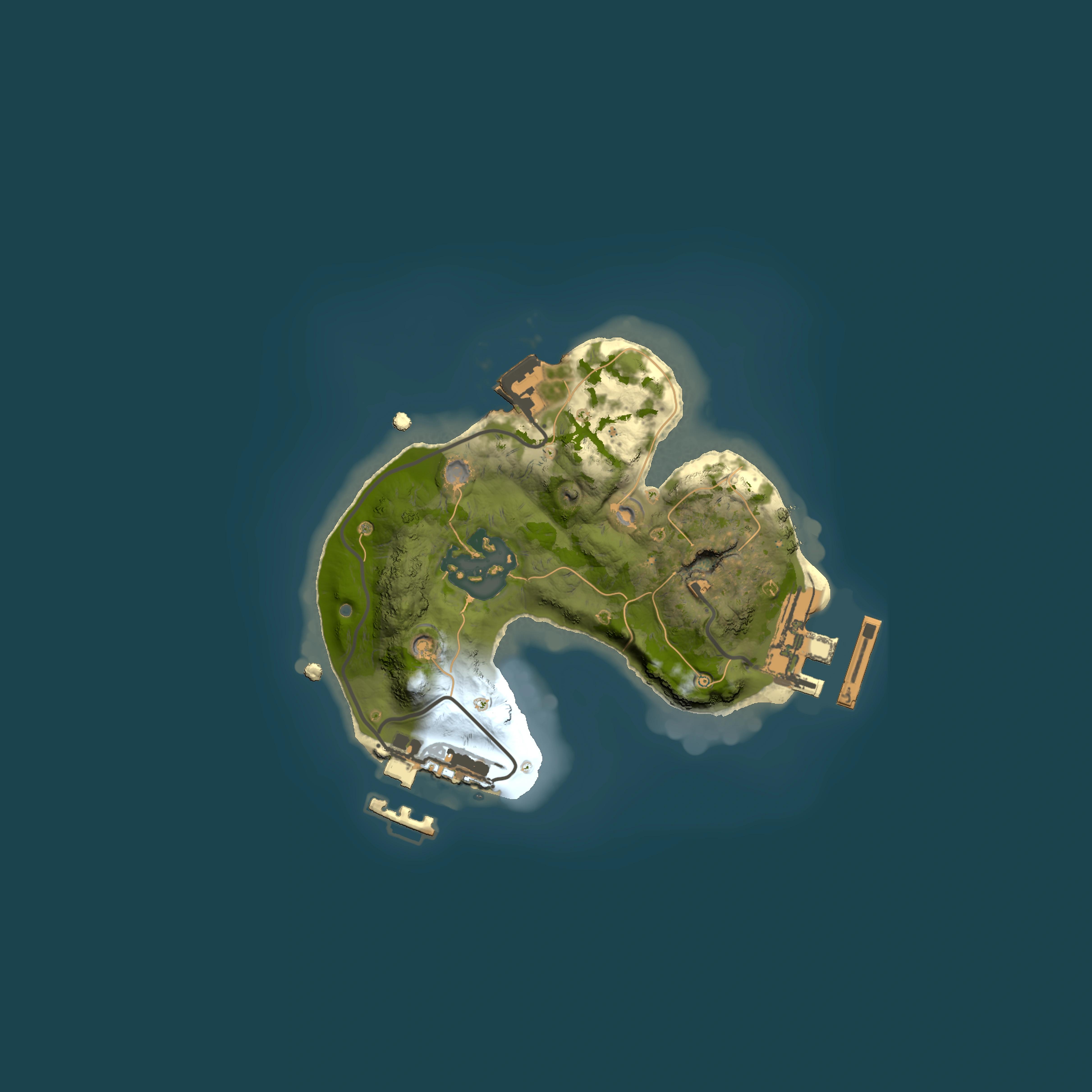Full top-down render of Rust map seed 2226531, 1500x1500m