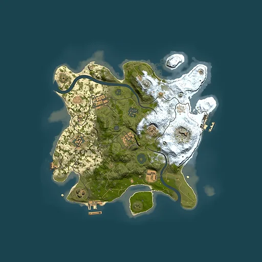 Rust map seed 735872288, 3000x3000m top-down preview