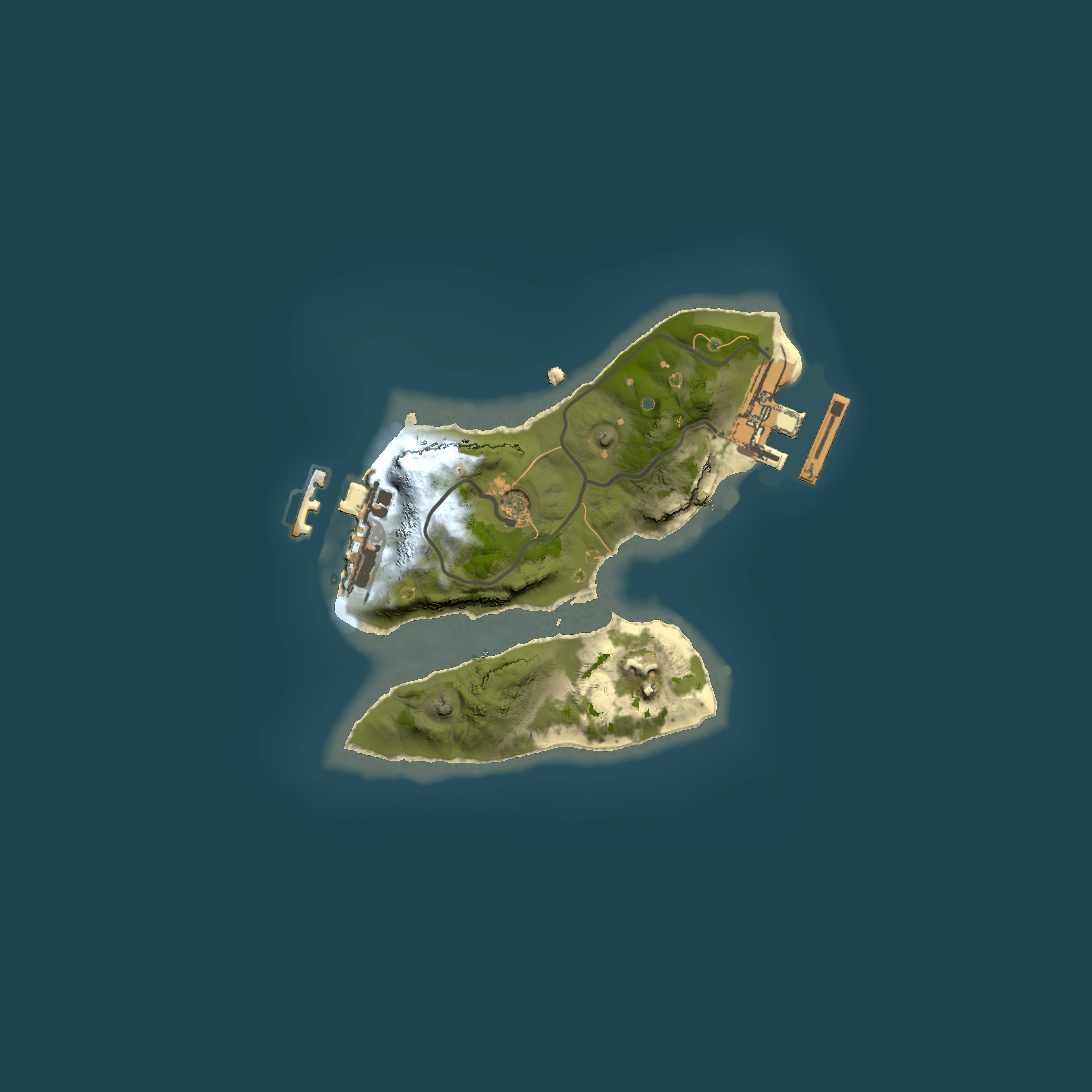 Full top-down render of Rust map seed 1679315688, 1500x1500m