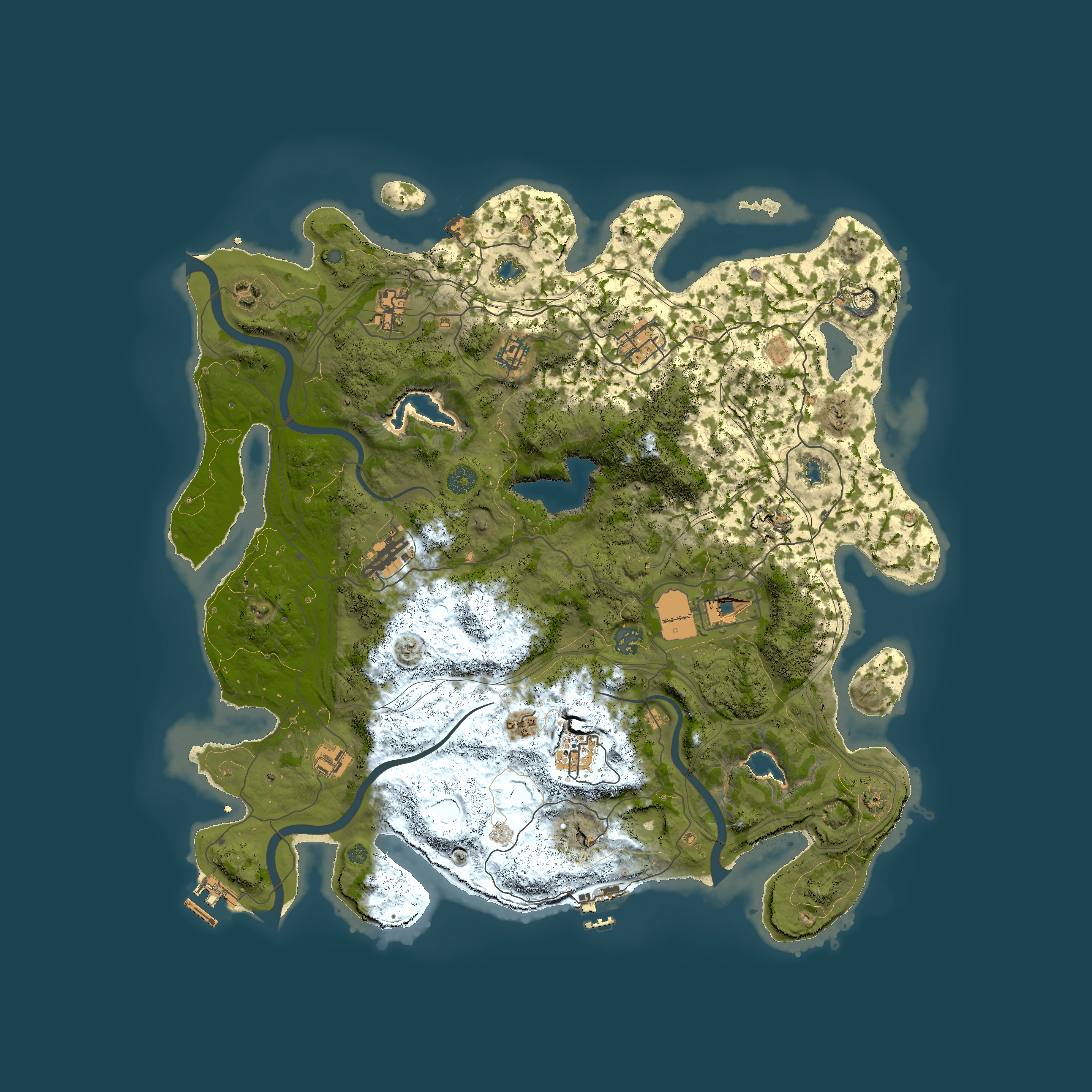 Full top-down render of Rust map seed 1684503882, 4500x4500m