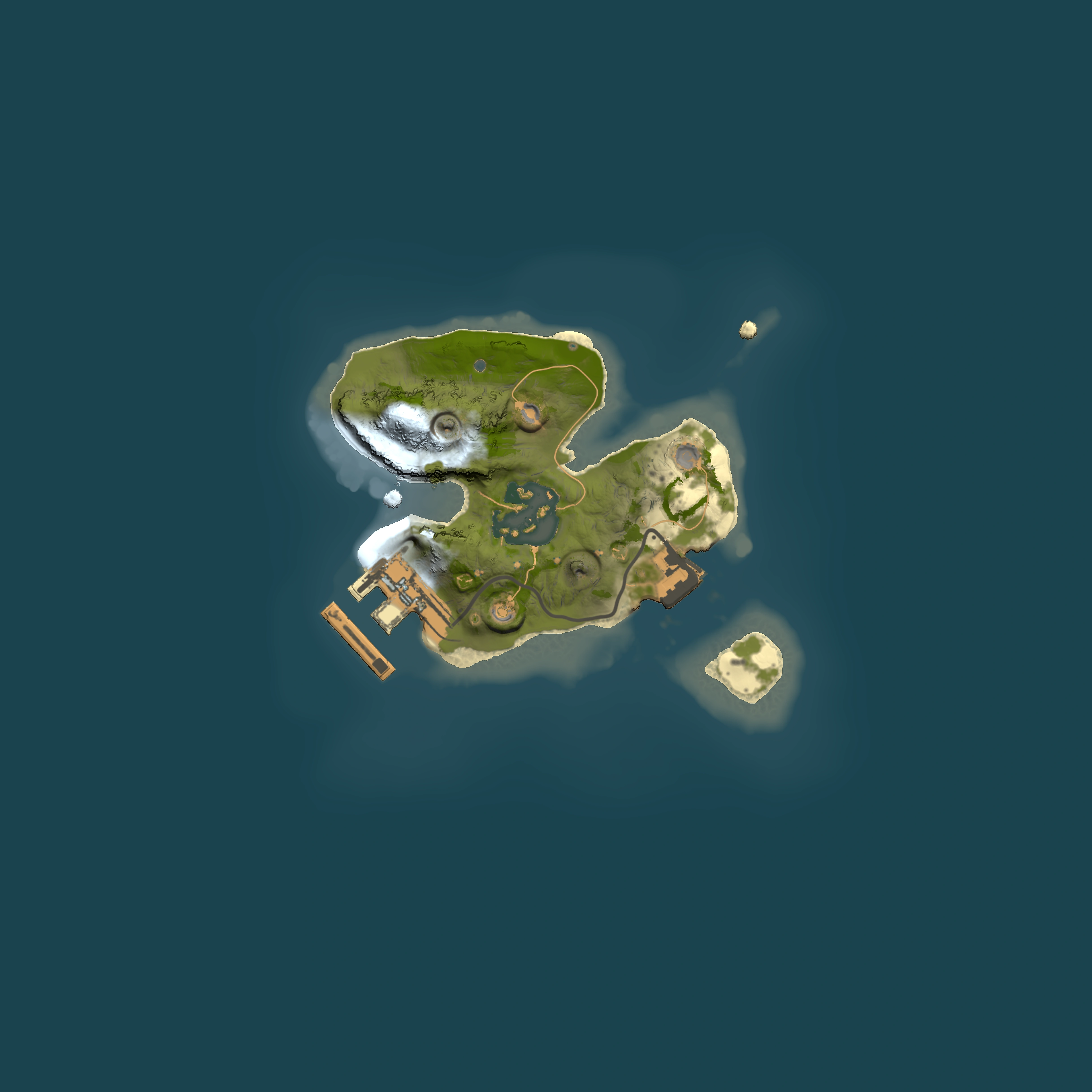 Full top-down render of Rust map seed 100400813, 1500x1500m