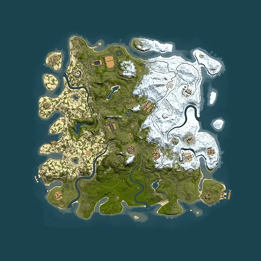 Rust map seed 2056698266, 4500x4500m top-down preview