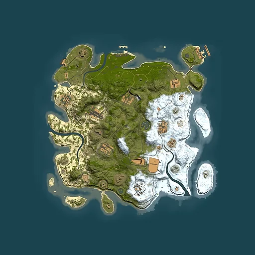 Rust map seed 447086940, 3500x3500m top-down preview