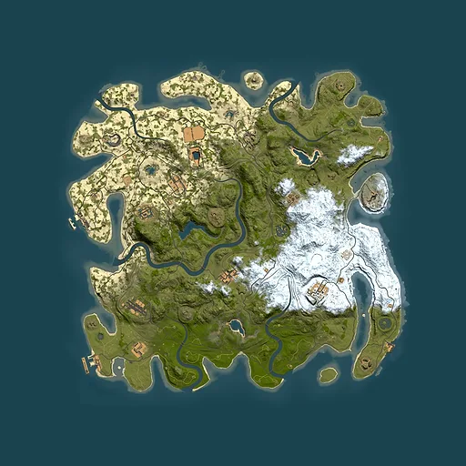 Rust map seed 927216863, 4500x4500m top-down preview
