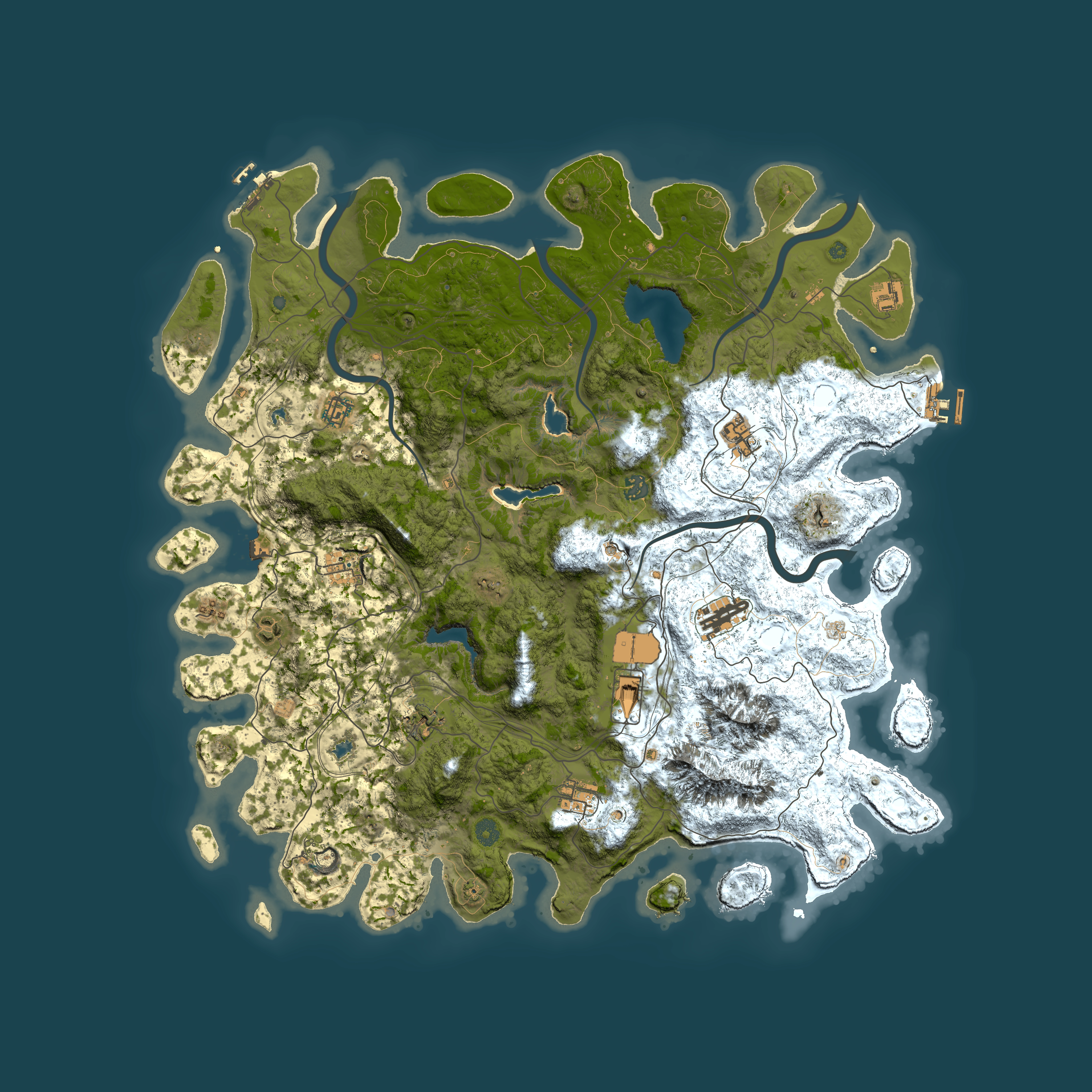 Full top-down render of Rust map seed 647411996, 5000x5000m
