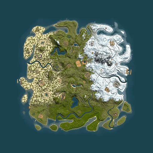 Rust map seed 1143545305, 5000x5000m top-down preview