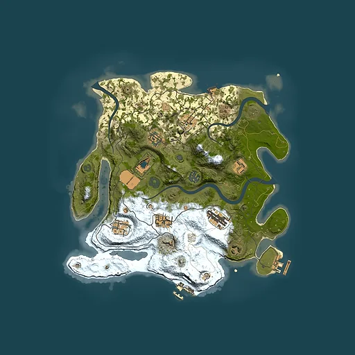 Rust map seed 1281055665, 3500x3500m top-down preview