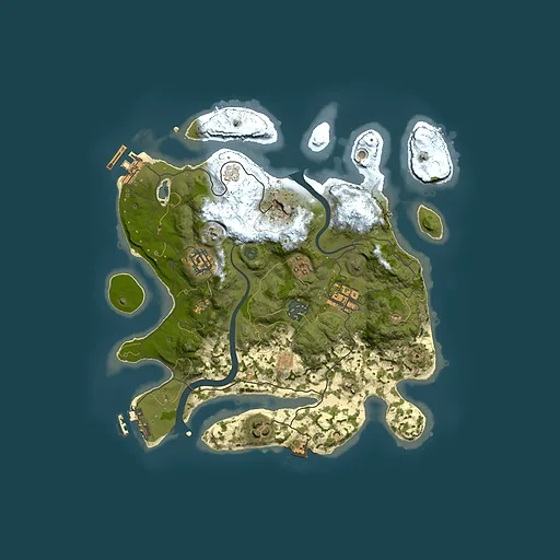 Rust map seed 253223605, 3000x3000m top-down preview