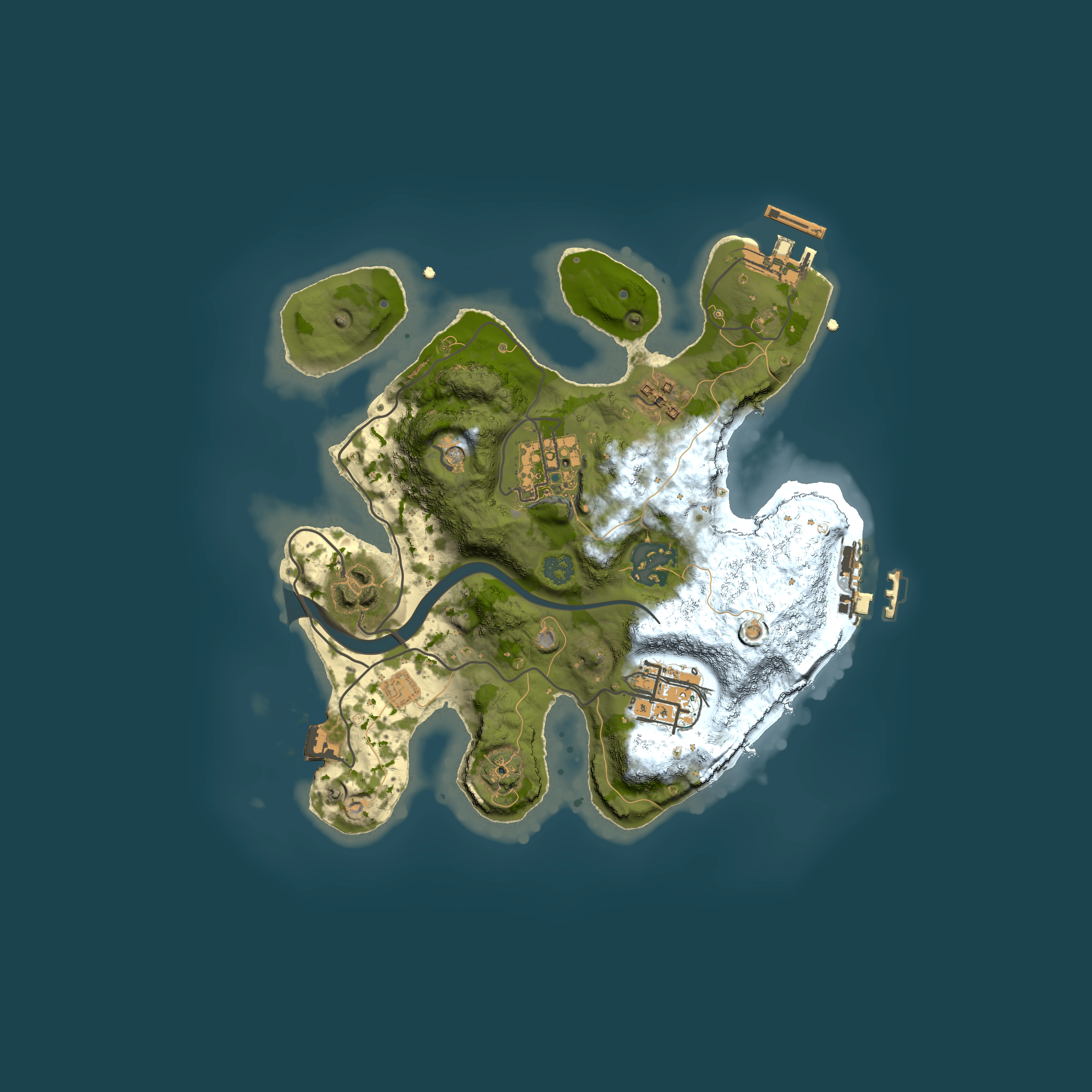 Full top-down render of Rust map seed 1892996351, 2500x2500m