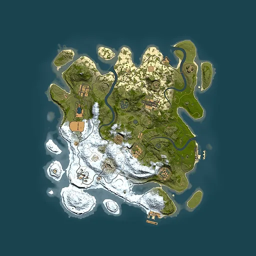 Rust map seed 1409604786, 3500x3500m top-down preview