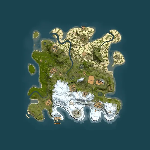 Rust map seed 91829848, 3500x3500m top-down preview