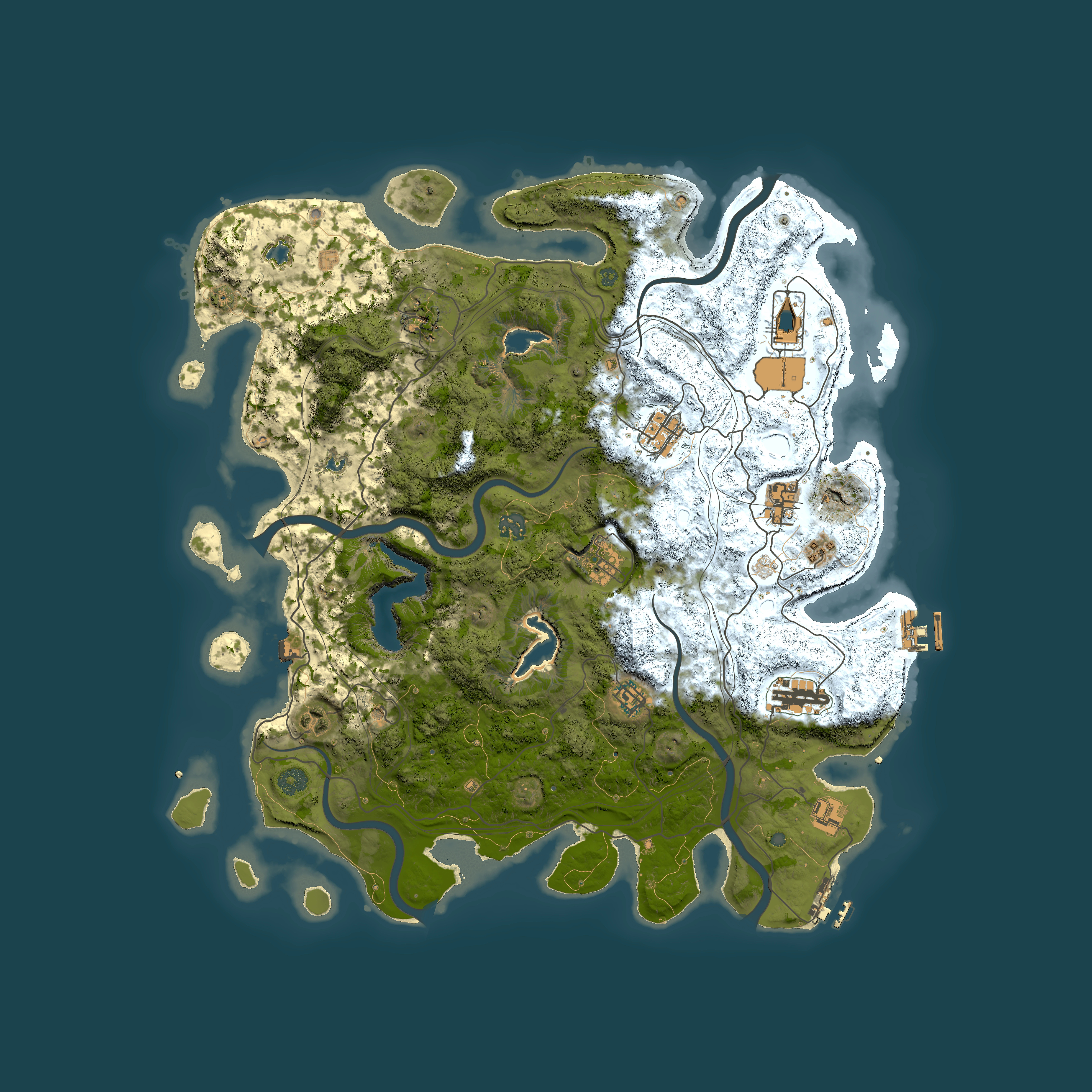 Full top-down render of Rust map seed 1263949936, 4500x4500m