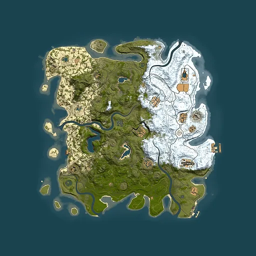 Rust map seed 1263949936, 4500x4500m top-down preview