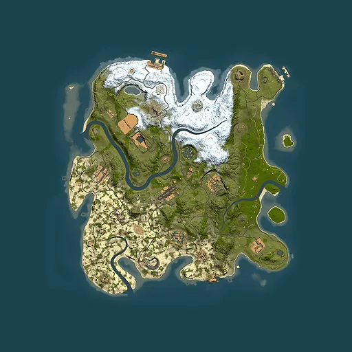 Rust map seed 1701885138, 3500x3500m top-down preview