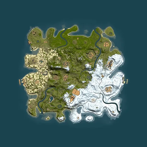 Rust map seed 1486158344, 4000x4000m top-down preview