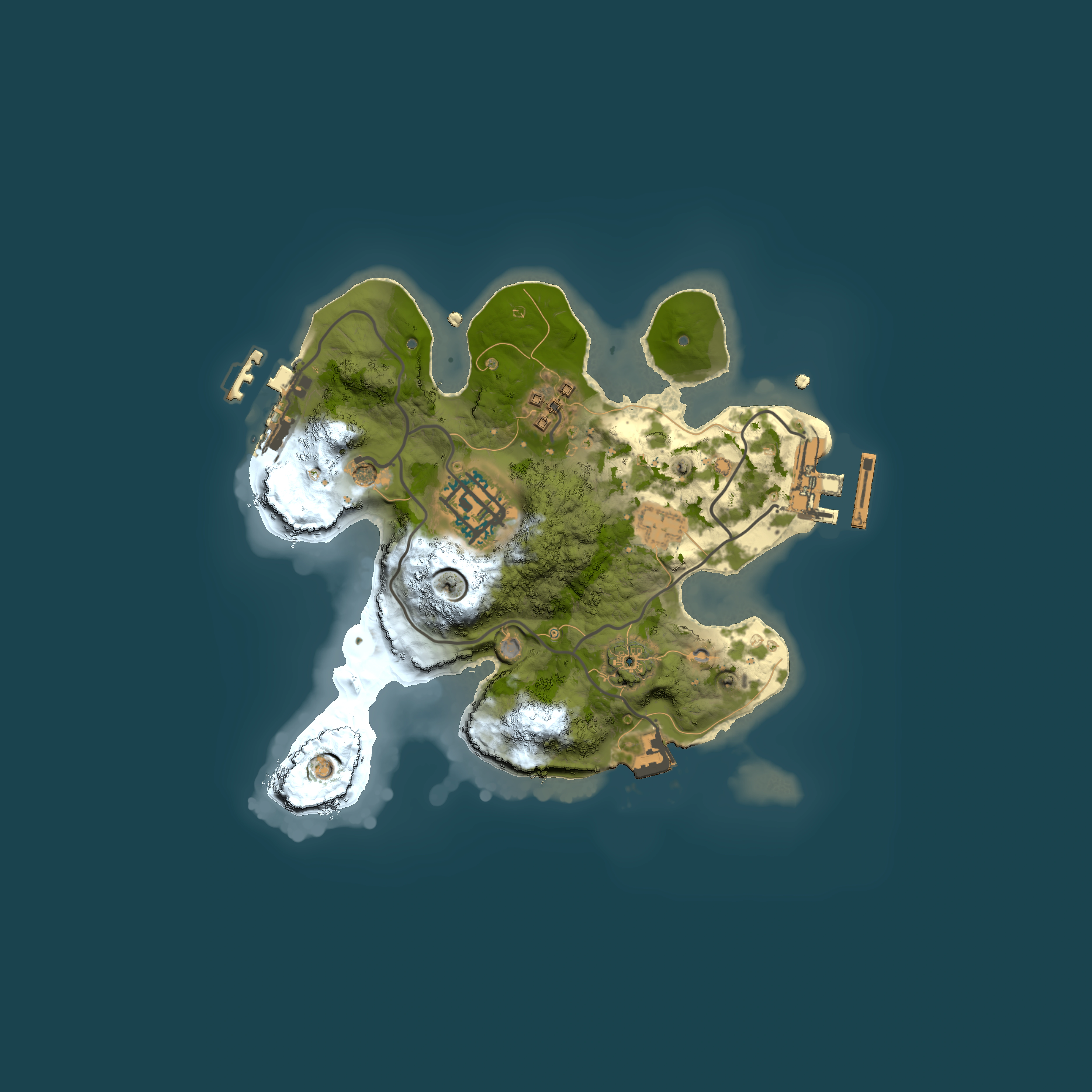 Full top-down render of Rust map seed 1680869041, 2000x2000m
