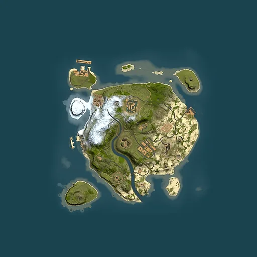 Rust map seed 392625010, 2500x2500m top-down preview