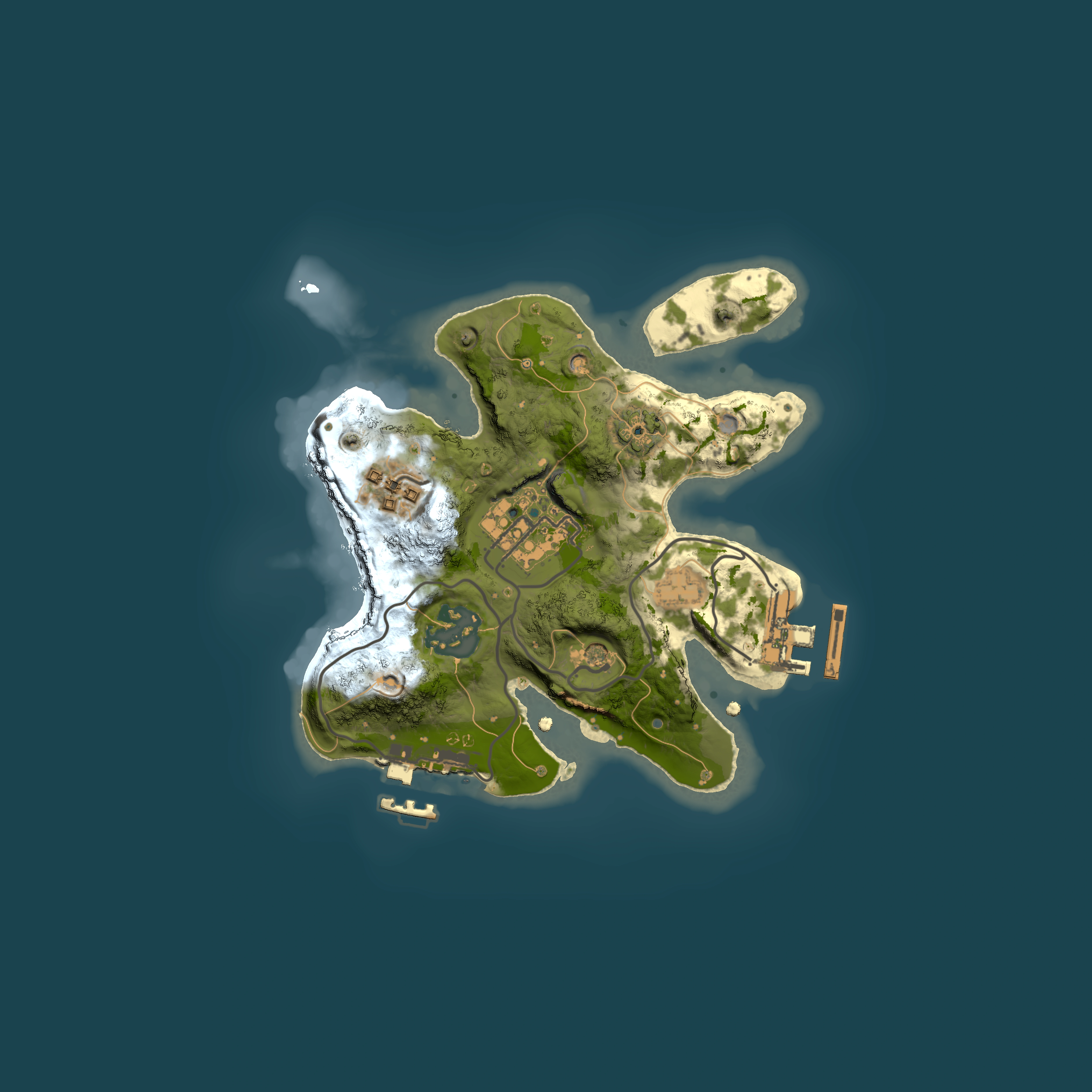 Full top-down render of Rust map seed 1473818423, 2000x2000m