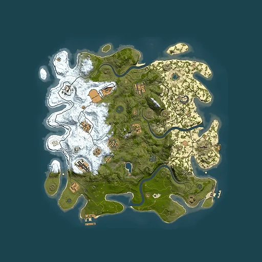 Rust map seed 1223079608, 4000x4000m top-down preview