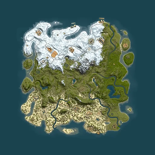 Rust map seed 807624160, 5000x5000m top-down preview