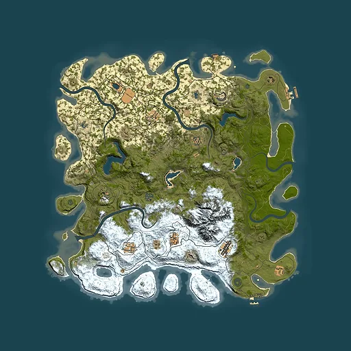 Rust map seed 656240909, 5000x5000m top-down preview