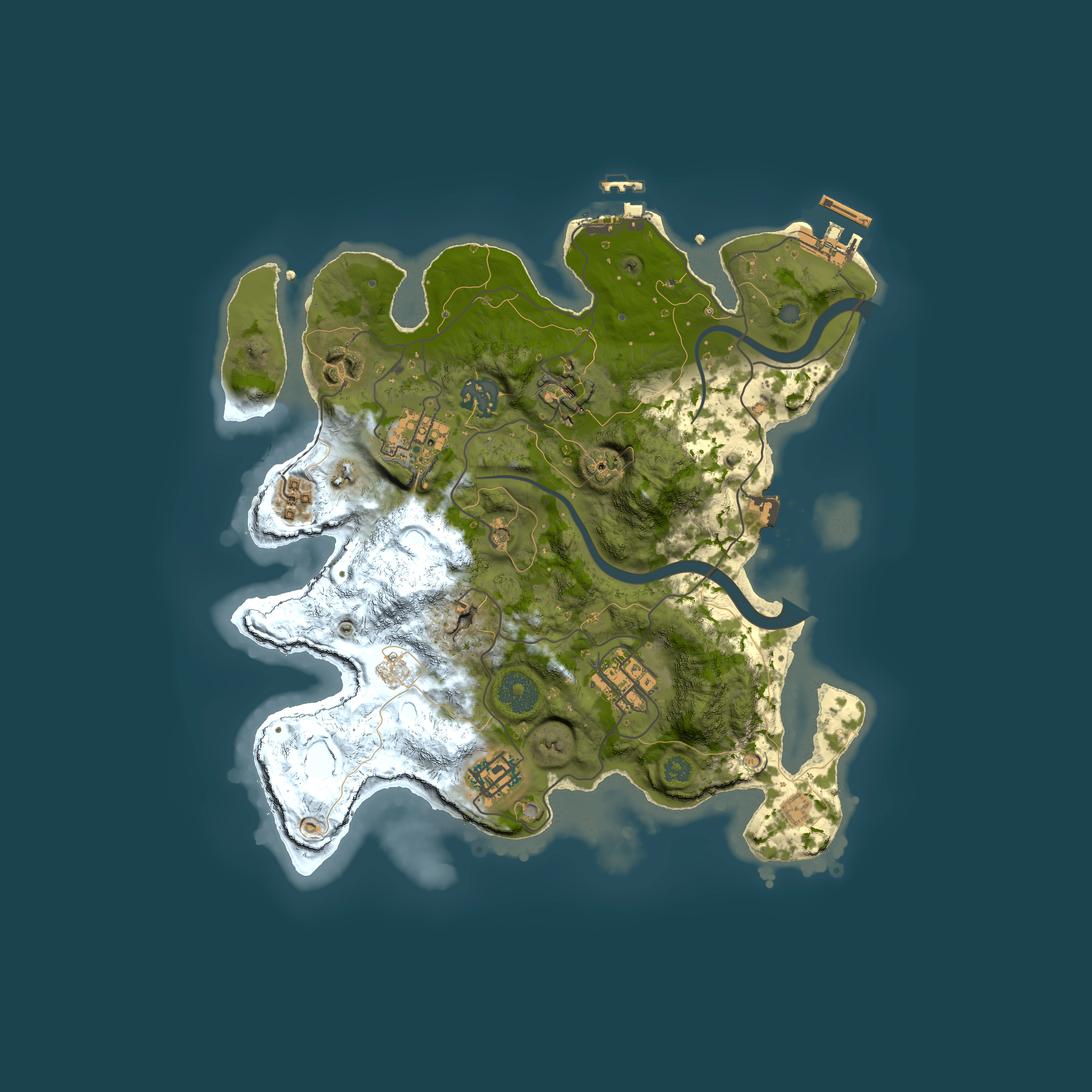 Full top-down render of Rust map seed 363972887, 3000x3000m
