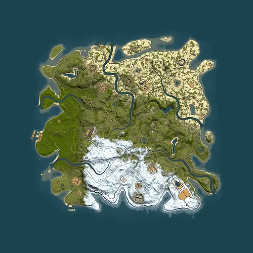 Rust map seed 2070229037, 4500x4500m top-down preview