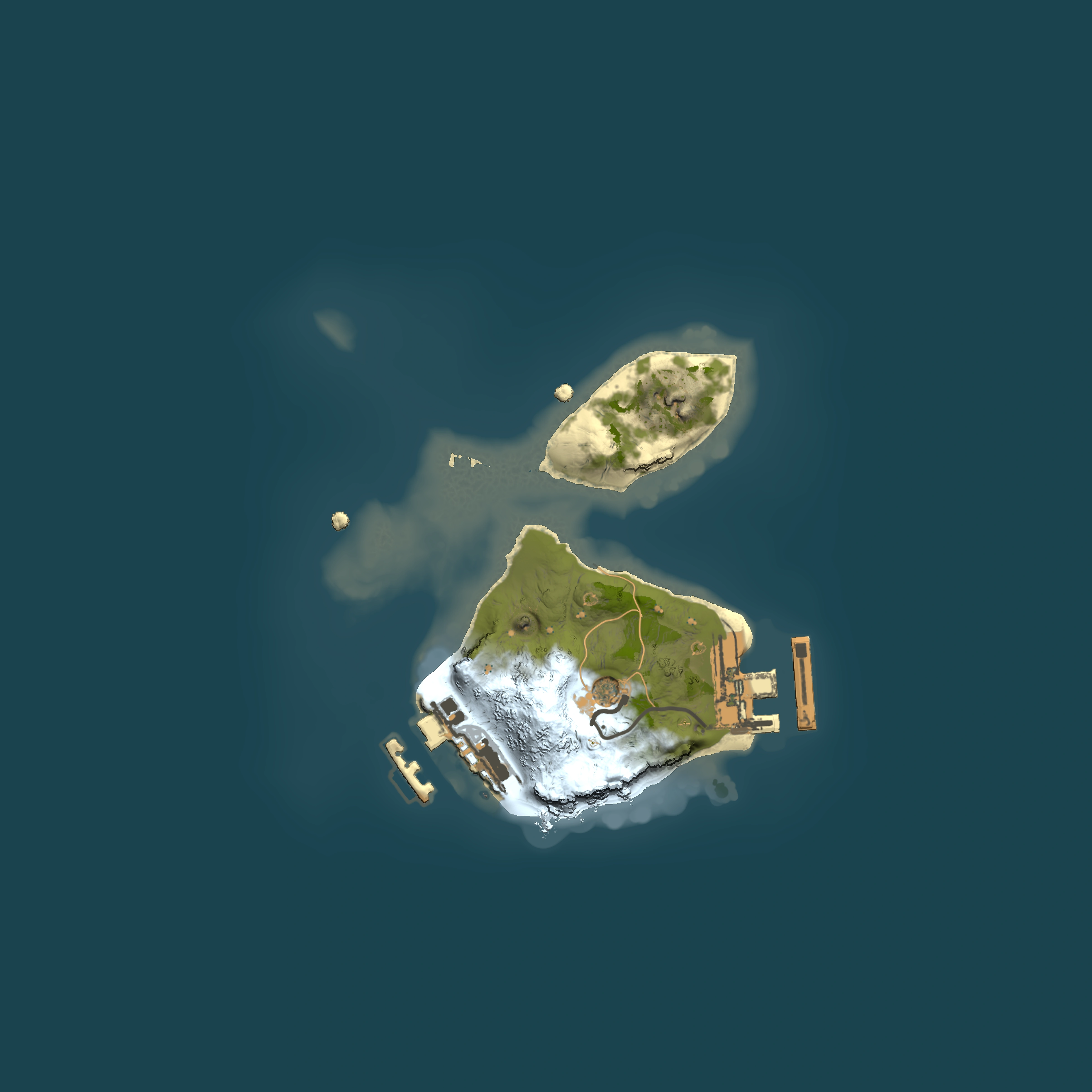 Full top-down render of Rust map seed 1127676597, 1500x1500m